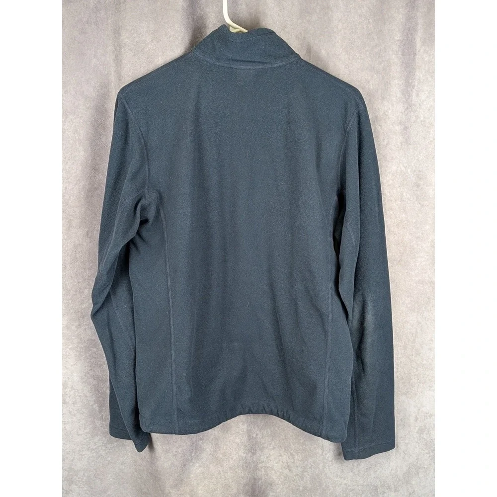 The North Face Mens Full Zip Fleece Jacket Navy Blue Mock Neck Small S/P